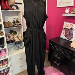 Black Sleeveless Jumpsuit